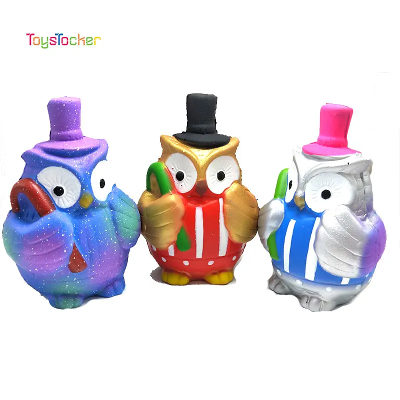 

Hot Sale Three-Colour Owl Modeling Squishy Slow Rising Soft Squeeze Toy Phone Strap Scented Relieve Stress Funny Kid Xmas Gift