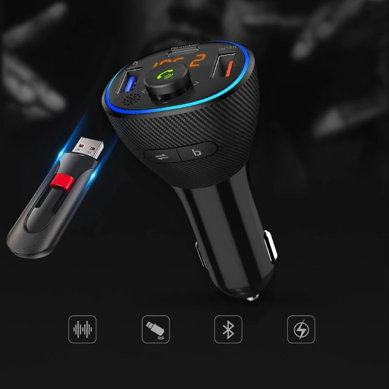 Bluetooth 5,0 автомобильный комплект беспроводной fm-передатчик громкой связи PD18W & QC3.0 Quick Charge одним нажатием кнопки бас-музыки MP3 аудио плеер
Bluetooth 5,0 автомобильный комплект беспроводной fm-передатчик громкой связи PD18W & QC3.0 Quick Charge одним нажатием кнопки бас-музыки MP3 аудио плеер