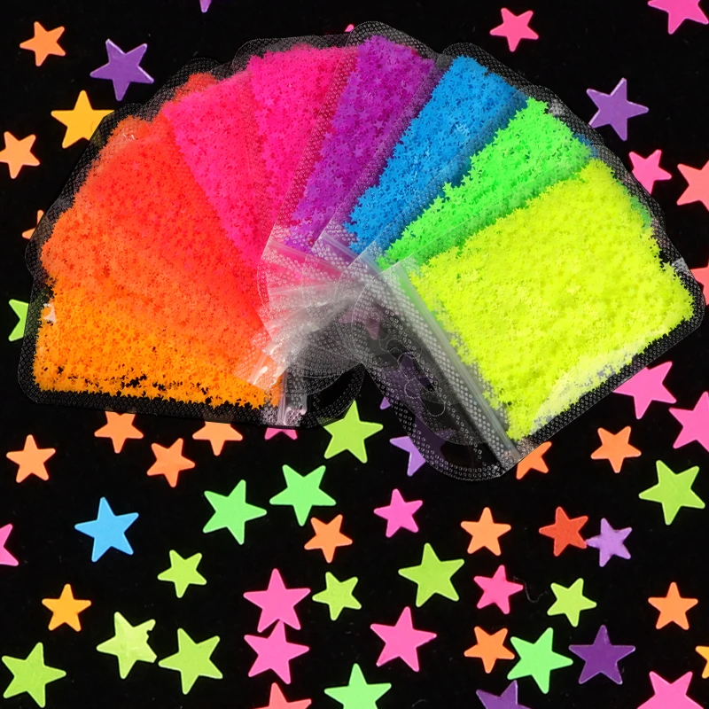 1 Bag Fluorescence Nail Art Glitter Flakes Star Shape Sequins For Nail Design Shining Paillette Manicure Nails Decorations
1 Bag Fluorescence Nail Art Glitter Flakes Star Shape Sequins For Nail Design Shining Paillette Manicure Nails Decorations