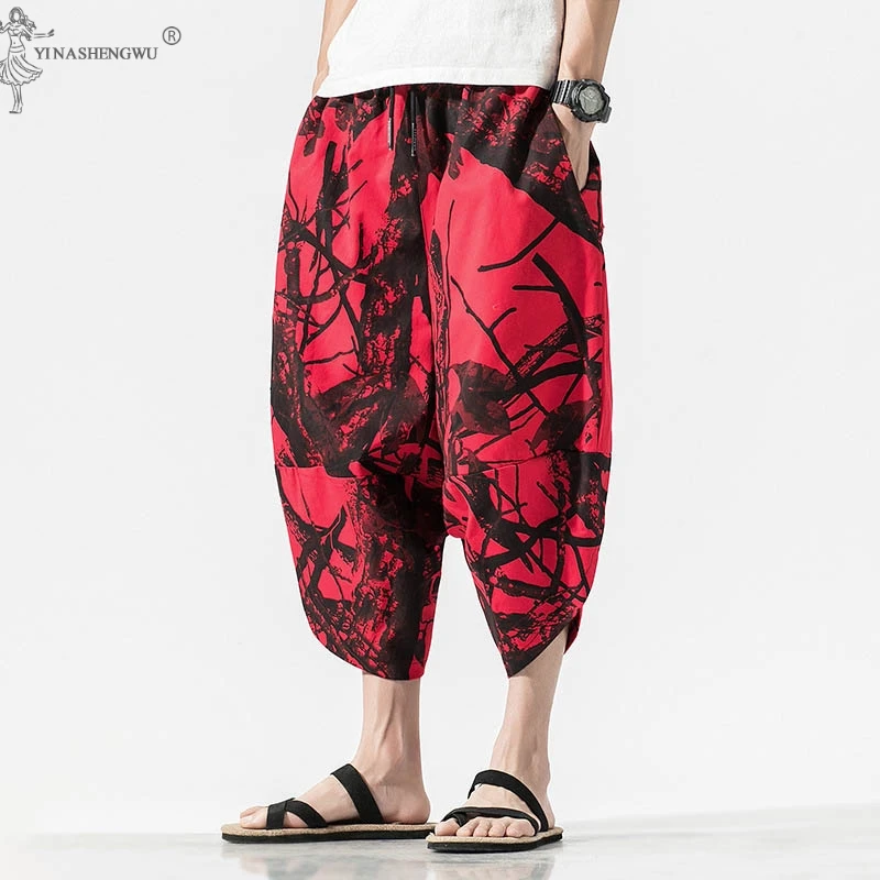 Kimono Pants Casual Loose Seven-point Trousers Japan Kimono Traditiona Bloom Pants Haori Asian Costume Kimono Yukata Men
Kimono Pants Casual Loose Seven-point Trousers Japan Kimono Traditiona Bloom Pants Haori Asian Costume Kimono Yukata Men