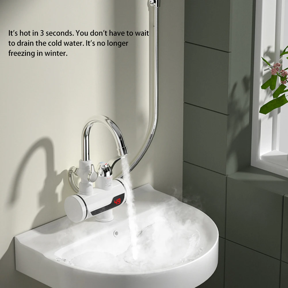 220V Instant Water-Heater Electric Tap Tankless Hot Water Faucet Heater Shower Instant Hot Water For Kitchen Bathroom EU Plug
220V Instant Water-Heater Electric Tap Tankless Hot Water Faucet Heater Shower Instant Hot Water For Kitchen Bathroom EU Plug