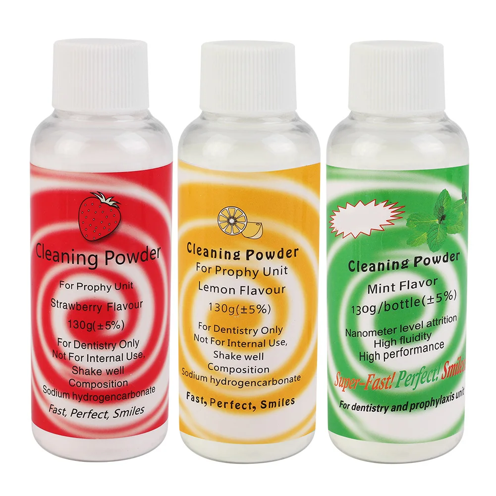 130g Teeth Whitening Essence Dental Cleaning Powder Air Jet Flow Teeth Polishing Prophy Plaque Stain Removal Mint Lemon Flavor
130g Teeth Whitening Essence Dental Cleaning Powder Air Jet Flow Teeth Polishing Prophy Plaque Stain Removal Mint Lemon Flavor