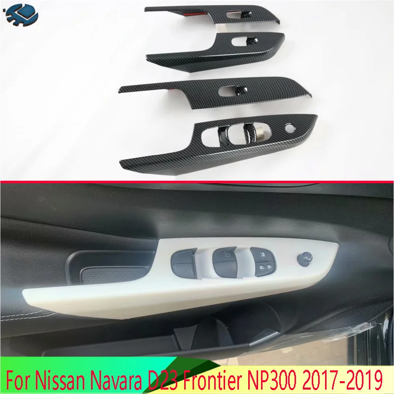 For Nissan Navara D23 Frontier NP300 2017-2021 Carbon Fiber Style Door Window Armrest Cover Switch Panel Trim Molding Garnish
For Nissan Navara D23 Frontier NP300 2017-2021 Carbon Fiber Style Door Window Armrest Cover Switch Panel Trim Molding Garnish