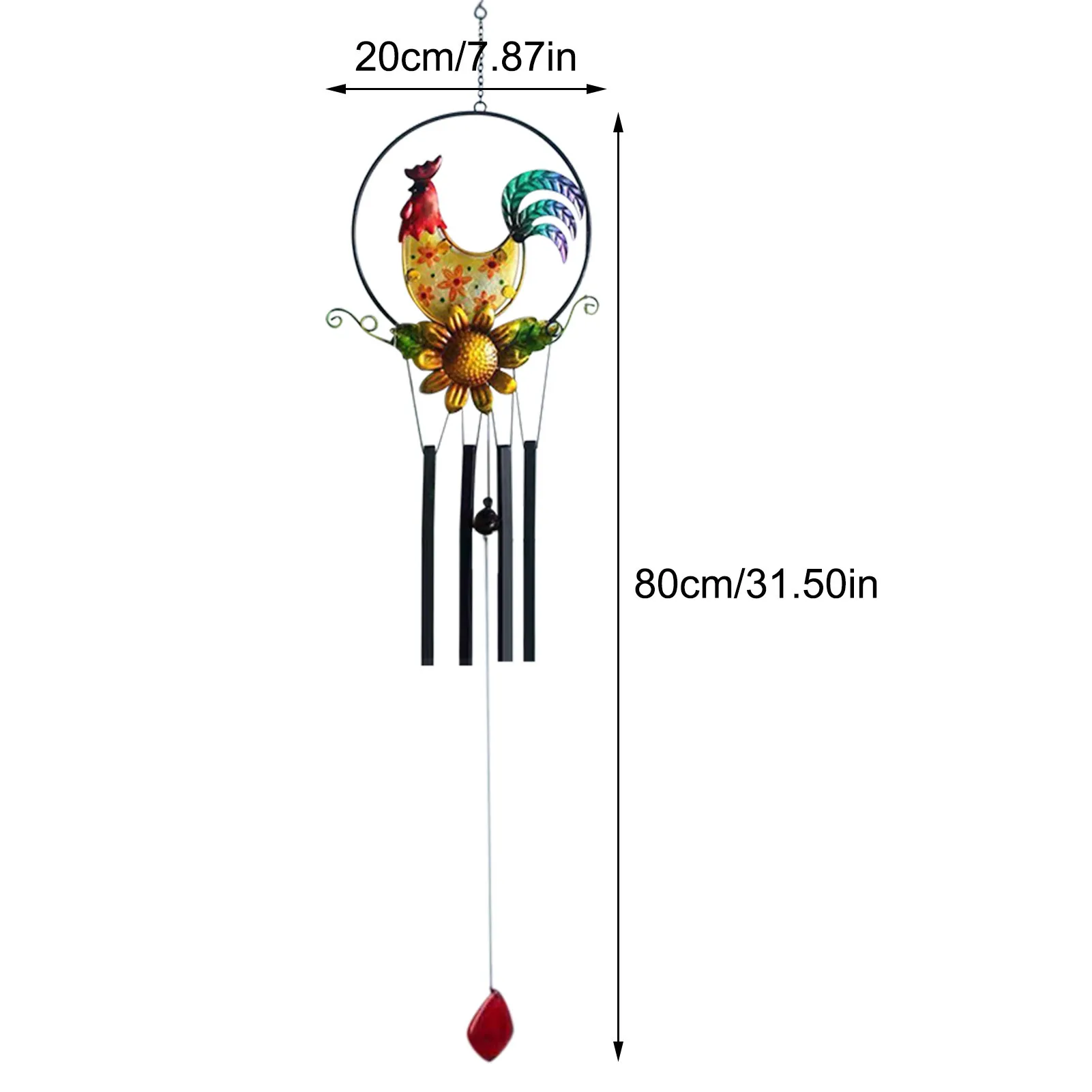 Fashion Wrought Iron Painted Rooster Wind Chimes Yard Garden Art Wall Hanging Deco Balcony Corridor Hanging Ornaments Wind Chime
Fashion Wrought Iron Painted Rooster Wind Chimes Yard Garden Art Wall Hanging Deco Balcony Corridor Hanging Ornaments Wind Chime