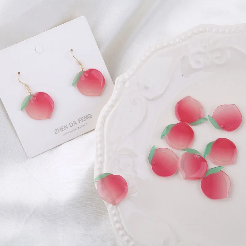 10PCS DIY Jewelry Accessories Sweet Pink Peaches Resin Charms Fruit Peach Pendants Earrings Floating Material Handmade Hairpin
10PCS DIY Jewelry Accessories Sweet Pink Peaches Resin Charms Fruit Peach Pendants Earrings Floating Material Handmade Hairpin