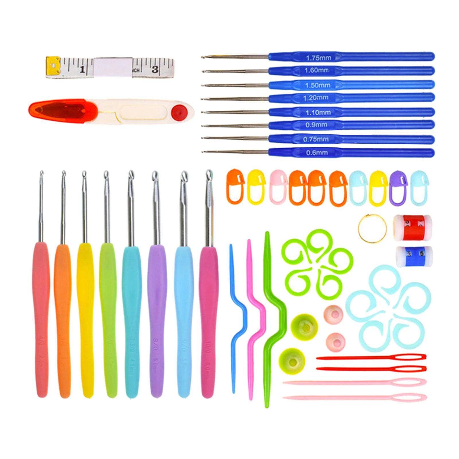 57x Crochet Hooks Set Knit Needles 2.5-6.5mm Perfect Crochet Hooks with Crochet Needle Accessories Crochet Hooks Complete Set
57x Crochet Hooks Set Knit Needles 2.5-6.5mm Perfect Crochet Hooks with Crochet Needle Accessories Crochet Hooks Complete Set