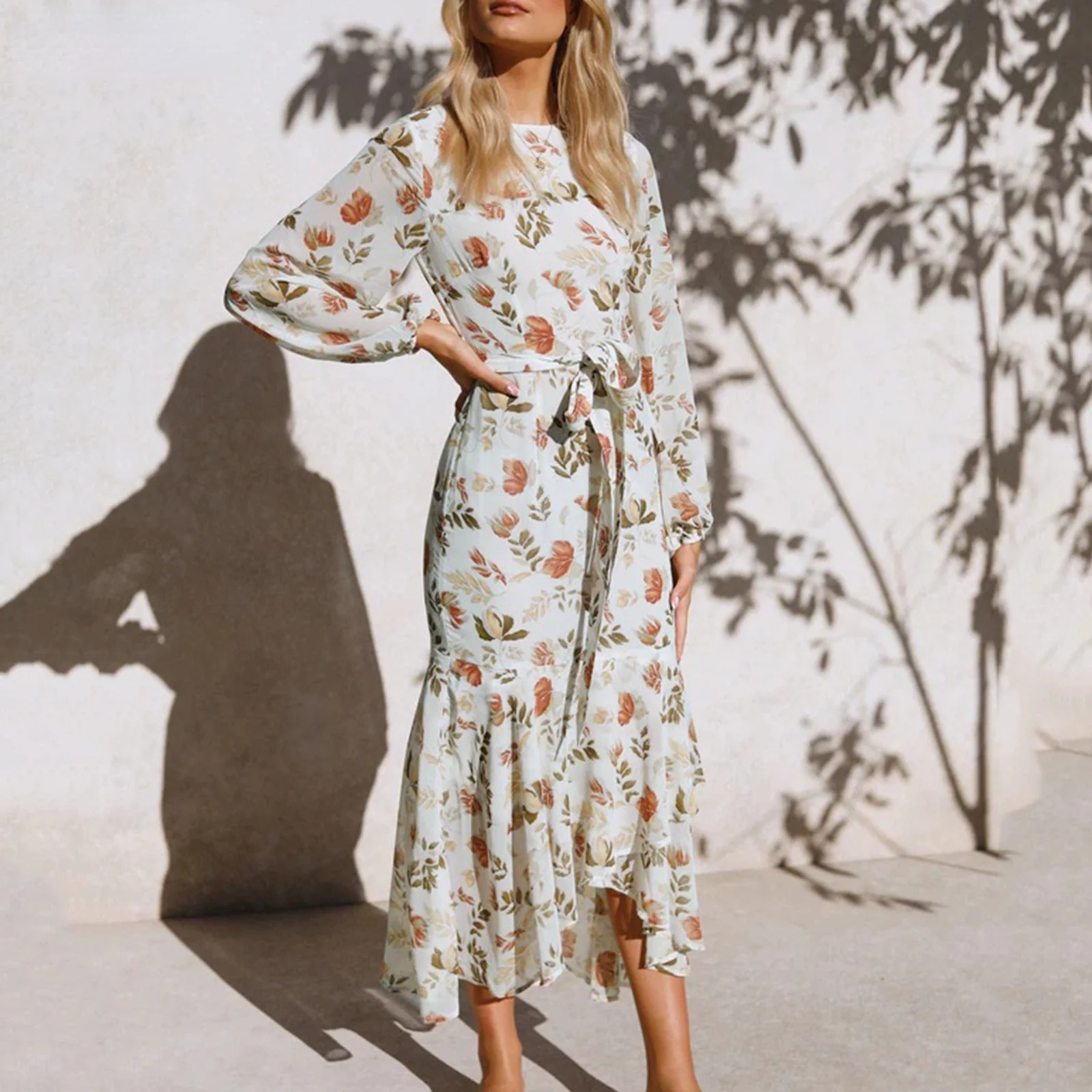 Women Dress Elegant Flower Print Casual Loose Long Sleeve Dresses Autumn Bohemian Vintage Party Vestidos Maxi Long Dresses
Women Dress Elegant Flower Print Casual Loose Long Sleeve Dresses Autumn Bohemian Vintage Party Vestidos Maxi Long Dresses