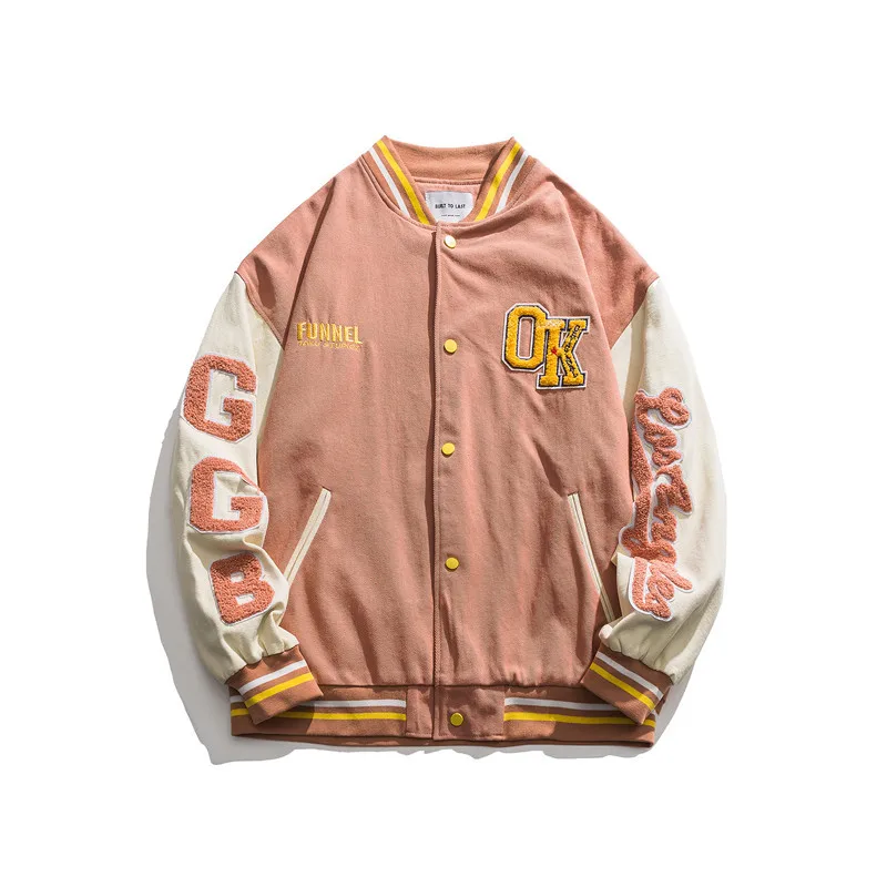 2021 Sspring Autumn New Casual Loose Jacket Bomber Jacket Harajuku Style Flocking embroidery Baseball Uniform Men's Clothing
2021 Sspring Autumn New Casual Loose Jacket Bomber Jacket Harajuku Style Flocking embroidery Baseball Uniform Men's Clothing