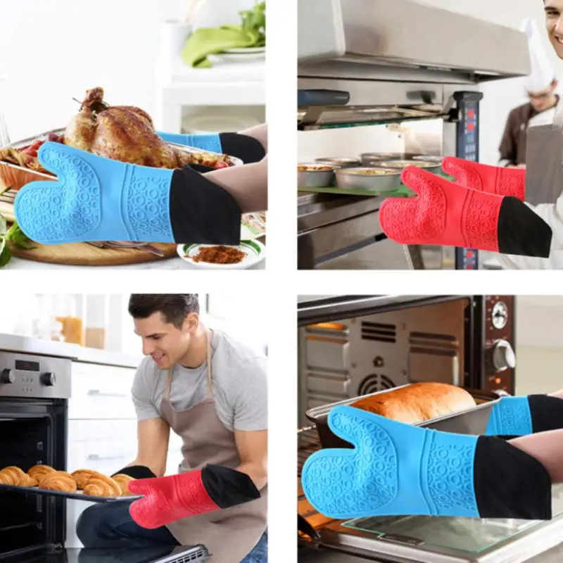 1PCS Silicone Oven Single Mitts Extended Length Anti-scalding Oven Mitts With Quilted Liner Non Slip Gloves For Cooking BBQ
1PCS Silicone Oven Single Mitts Extended Length Anti-scalding Oven Mitts With Quilted Liner Non Slip Gloves For Cooking BBQ