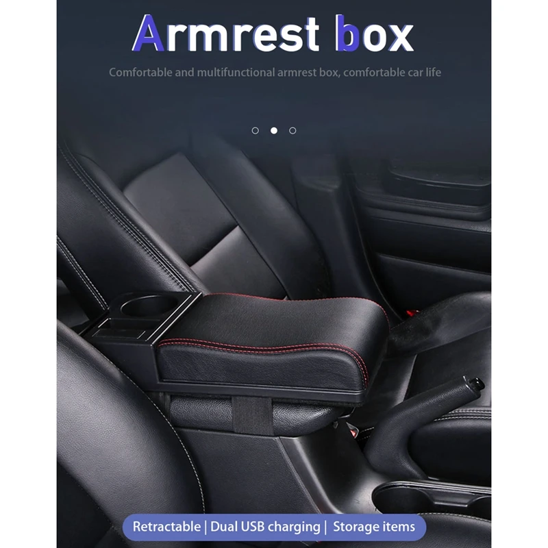 Universal Central Console Armrest Box Storage Box PU Leather Organizer Tray Adjustable Armrest Pad with Cup Holder
Universal Central Console Armrest Box Storage Box PU Leather Organizer Tray Adjustable Armrest Pad with Cup Holder