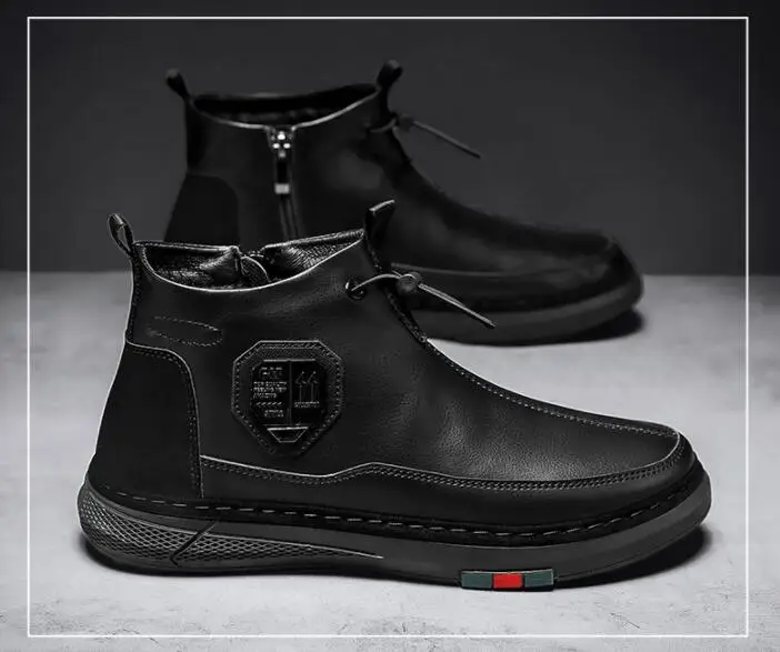 Men Casual Shoes Winter leather Shoes Men Fashion Sneakers Student High Top Shoes Outdoor Jogging Shoes New Men Vulcanize Shoes
Men Casual Shoes Winter leather Shoes Men Fashion Sneakers Student High Top Shoes Outdoor Jogging Shoes New Men Vulcanize Shoes