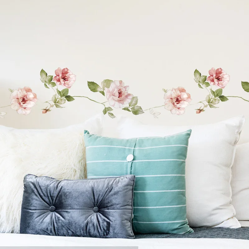 Новые стильные съемные обои с цветочным стикер стены из винограда для спальни