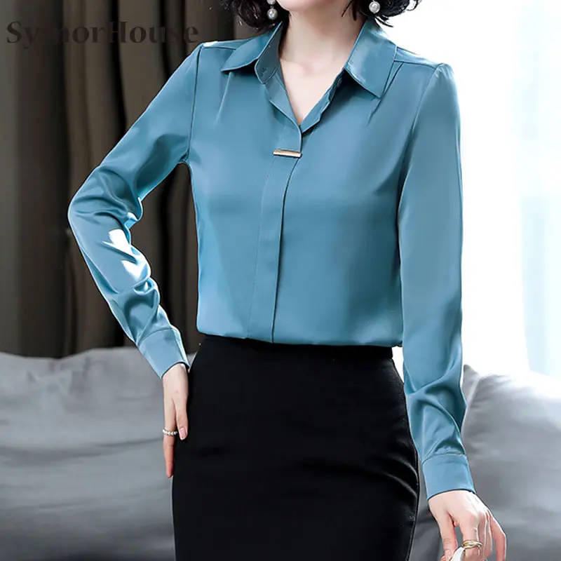 Elegant Slik Blouse Long Sleeve Satin Women Shirts Ladies Tops autumn spring Female vintage Blouses Women Tops M-3XL
Elegant Slik Blouse Long Sleeve Satin Women Shirts Ladies Tops autumn spring Female vintage Blouses Women Tops M-3XL