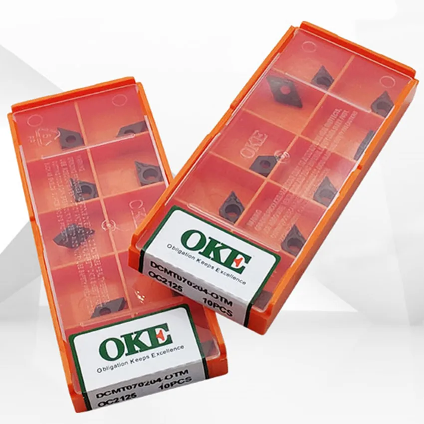 OKE DCMT070204-OTM OC2025/DCMT070208-OTM OC2025/DCMT070204-OTM OC2125/DCMT070208-OTM OC2125 CNC carbide inserts 10PCS/BOX
OKE DCMT070204-OTM OC2025/DCMT070208-OTM OC2025/DCMT070204-OTM OC2125/DCMT070208-OTM OC2125 CNC carbide inserts 10PCS/BOX