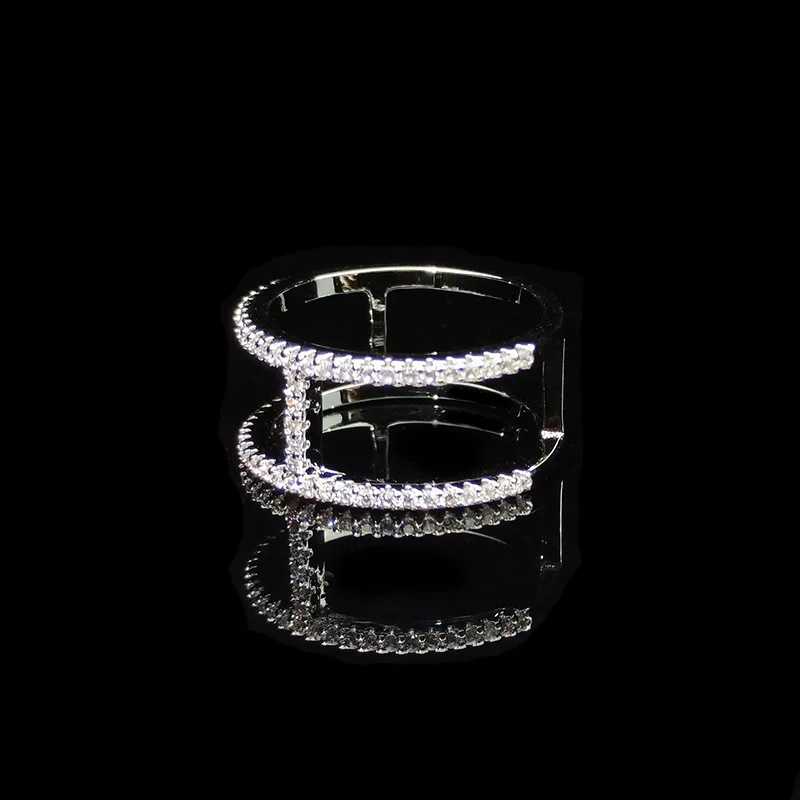 S925 H Letter Double Layers Ring Paved AAA Zircon Stone Round Geometer Design Stacking Thin Rings For Women Party Jewelry
S925 H Letter Double Layers Ring Paved AAA Zircon Stone Round Geometer Design Stacking Thin Rings For Women Party Jewelry