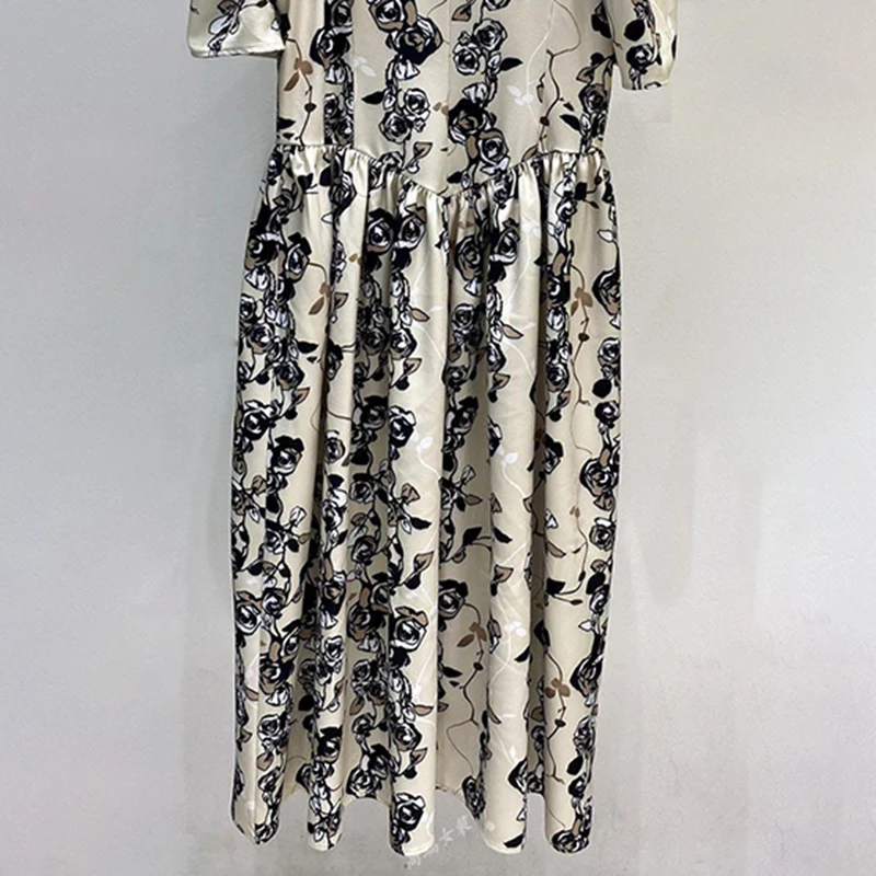 CHICEVER Printing Dress For Women Lapel Half Sleeve Hit Color Loose A Line Vintage Dresses Female 2021 Summer Clothing Fashion
CHICEVER Printing Dress For Women Lapel Half Sleeve Hit Color Loose A Line Vintage Dresses Female 2021 Summer Clothing Fashion