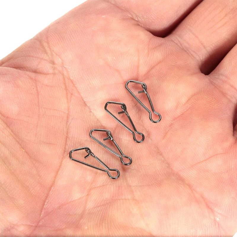 100Pcs Fishing Hooked Snap Links Fishing Swivel Snap Hook Line Connector Carp Fishing Tackle L 
100Pcs Fishing Hooked Snap Links Fishing Swivel Snap Hook Line Connector Carp Fishing Tackle L