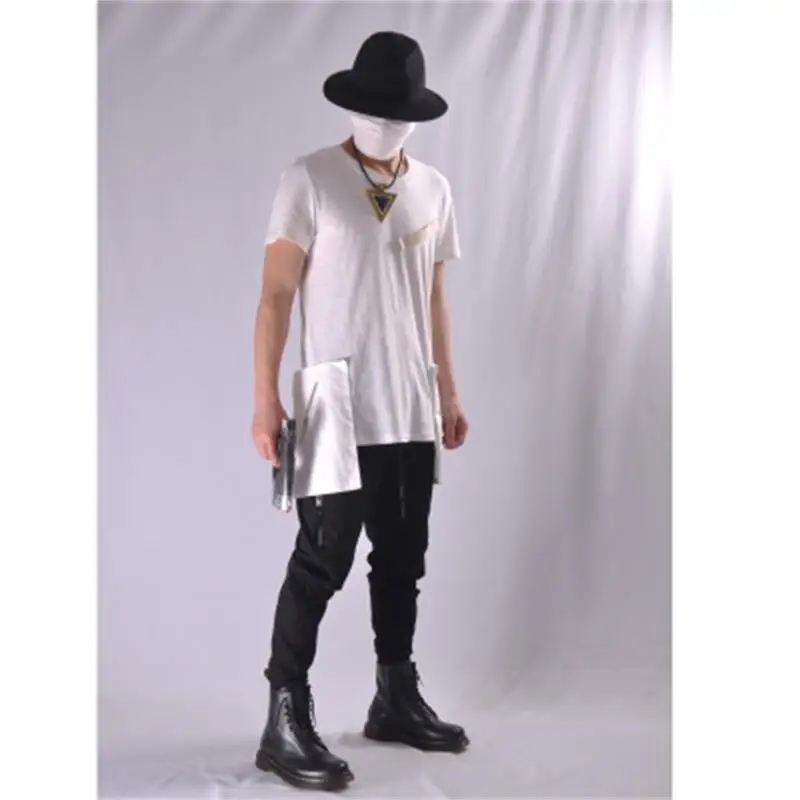 Summer dark functional wind zipper large pocket round neck short sleeve t-shirt men loose medium-length overalls t-shirt niche
Summer dark functional wind zipper large pocket round neck short sleeve t-shirt men loose medium-length overalls t-shirt niche