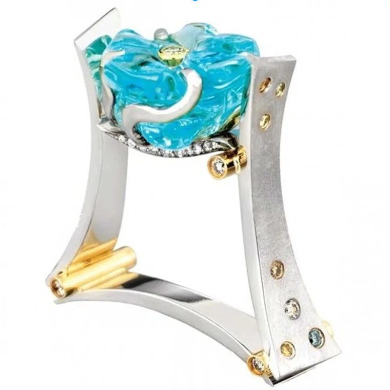 Fashion Geometric Irregular Blue Flower Engagement Ring for Female Fashion Popular Alloy Wedding Rings for Women Jewelry
Fashion Geometric Irregular Blue Flower Engagement Ring for Female Fashion Popular Alloy Wedding Rings for Women Jewelry