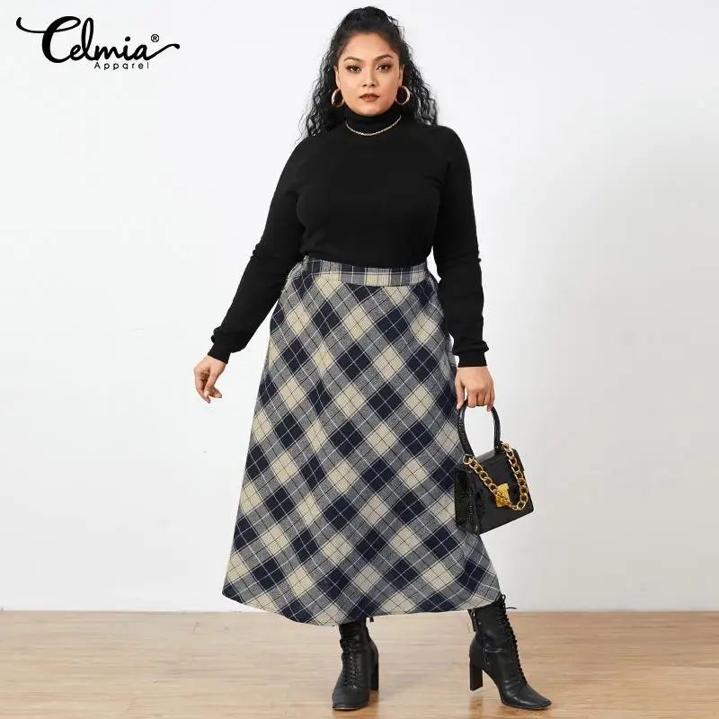 Женская Офисная длинная юбка, модная винтажная клетчатая юбка макси в клетку, осенняя Повседневная Свободная Праздничная юбка с карманами ...
Женская Офисная длинная юбка, модная винтажная клетчатая юбка макси в клетку, осенняя Повседневная Свободная Праздничная юбка с карманами ...