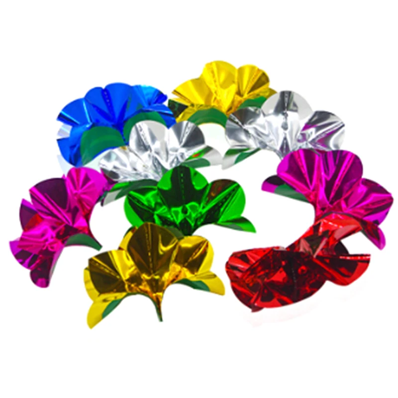 

2022 9 Pcs/Set Flower From Empty Hand Magic Trick PVC Sequins Appearing Paper Flower Close Up Stage Magic Illusion Props