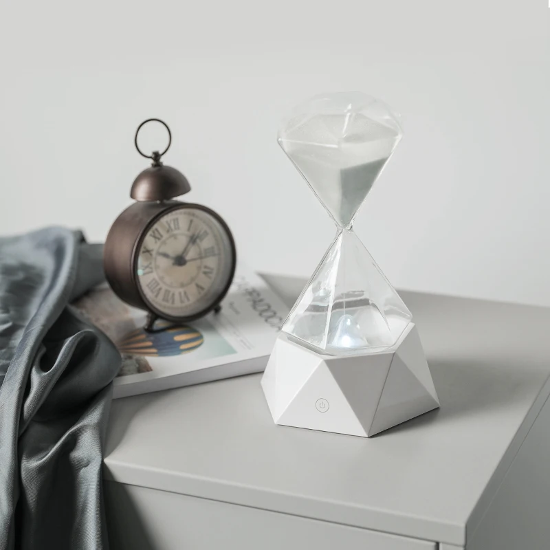 Hourglass Sleep Lamp Diamond Light Rechargable Touch Control 15 min Timmer 7 colors Adjustable Househould Romantic Night Light
Hourglass Sleep Lamp Diamond Light Rechargable Touch Control 15 min Timmer 7 colors Adjustable Househould Romantic Night Light