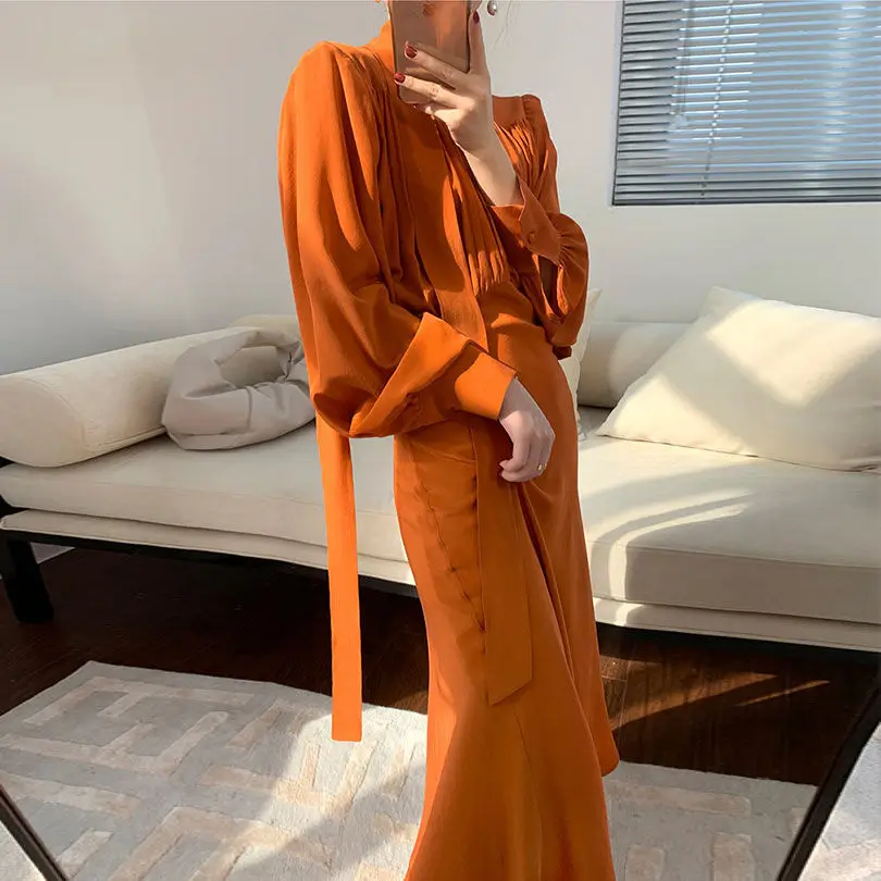 Elegant Women Dress Stand Collar Slim Waist Solid Length Spring Autumn Long Sleeve Party Dress 2021 Fashion vestidos
Elegant Women Dress Stand Collar Slim Waist Solid Length Spring Autumn Long Sleeve Party Dress 2021 Fashion vestidos