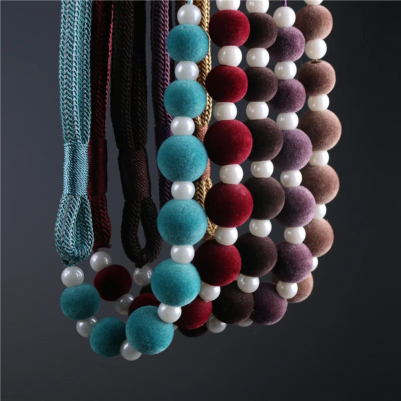 1 Pair Curtain Holder Tieback Hang Flocked Ball Pearl Beaded Buckle Tie Back Home Decor Window Curtain Accessories
1 Pair Curtain Holder Tieback Hang Flocked Ball Pearl Beaded Buckle Tie Back Home Decor Window Curtain Accessories
