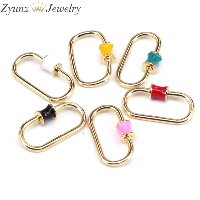 10PCS, DIY Enamel Fastener Carabiner Screw Lock Clasps Accessories For Necklace Bracelet Making Components
10PCS, DIY Enamel Fastener Carabiner Screw Lock Clasps Accessories For Necklace Bracelet Making Components