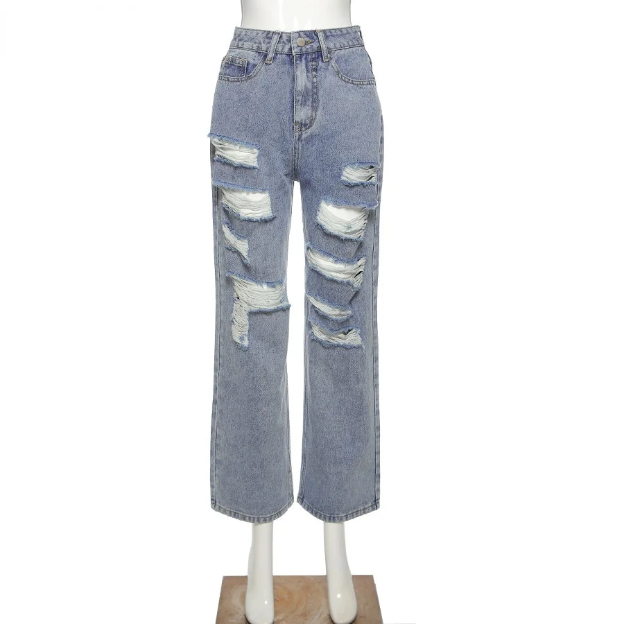 Summer Fashion Hollow Out High Waisted Denim Casual Pants Loose Hip Hop Pants Zipper Fly Streetwear Sexy Clubwear
Summer Fashion Hollow Out High Waisted Denim Casual Pants Loose Hip Hop Pants Zipper Fly Streetwear Sexy Clubwear