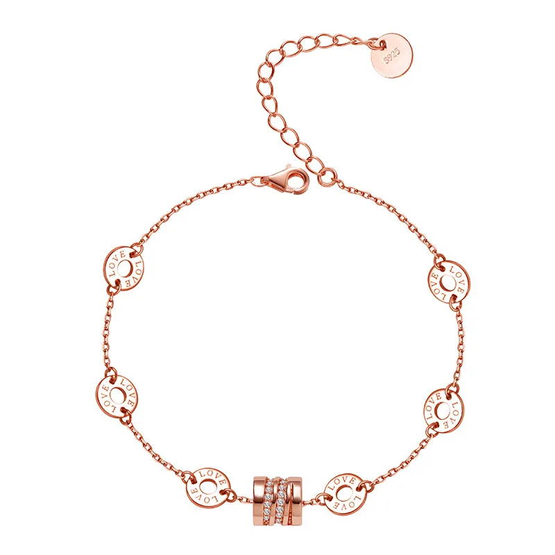 100% Original S925 Sterling Silver Bracelet Rose Gold Round LOVE Letter Zircon Women Fashion Jewelry Couple Christmas Gift
100% Original S925 Sterling Silver Bracelet Rose Gold Round LOVE Letter Zircon Women Fashion Jewelry Couple Christmas Gift