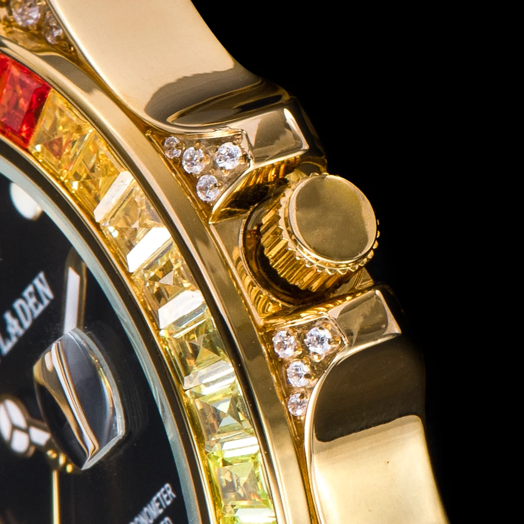 

PLADEN Rainbow Diamond Platinum Watch Men Luxury AAA waterproof Business high-end watches gentleman classic Rolexable Submariner