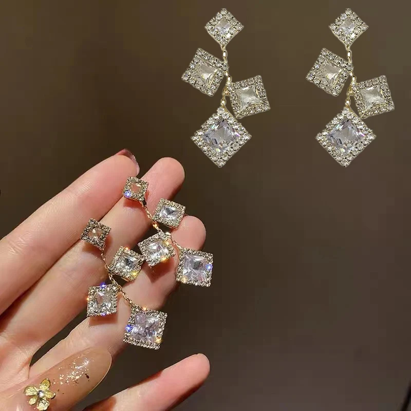 New Crystal Geometric Square Heart Drop Earring For Women Small Cute Butterfly Earrings Femme Wedding Party Jewelry Gifts
New Crystal Geometric Square Heart Drop Earring For Women Small Cute Butterfly Earrings Femme Wedding Party Jewelry Gifts