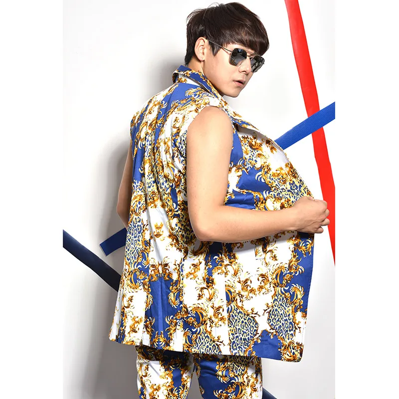 S-3XL!Nightclub host stage performance suit casual leopard suit jazz dance Korean version of the slim vest suit. 
S-3XL!Nightclub host stage performance suit casual leopard suit jazz dance Korean version of the slim vest suit.