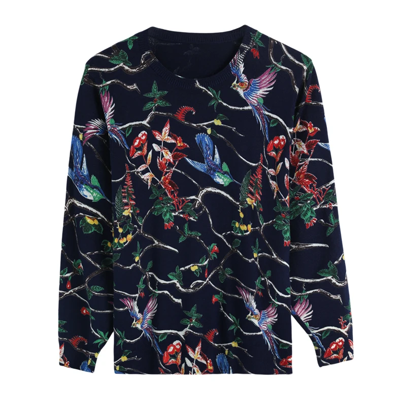 Fashion Printed sweater Women Autumn Winter Loose O neck Long sleeve Pullover Bird pattern Printed Jumper Sweater Women
Fashion Printed sweater Women Autumn Winter Loose O neck Long sleeve Pullover Bird pattern Printed Jumper Sweater Women