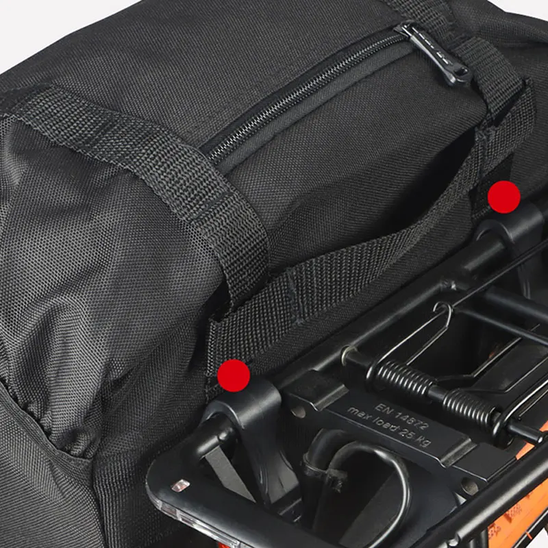 Sahoo Bicycle Luggage Carrier Pannier 15L Rear Rack Trunk Bag Cycling Carryings Storage Light Reflective 5 Pockets 14891-A-SA