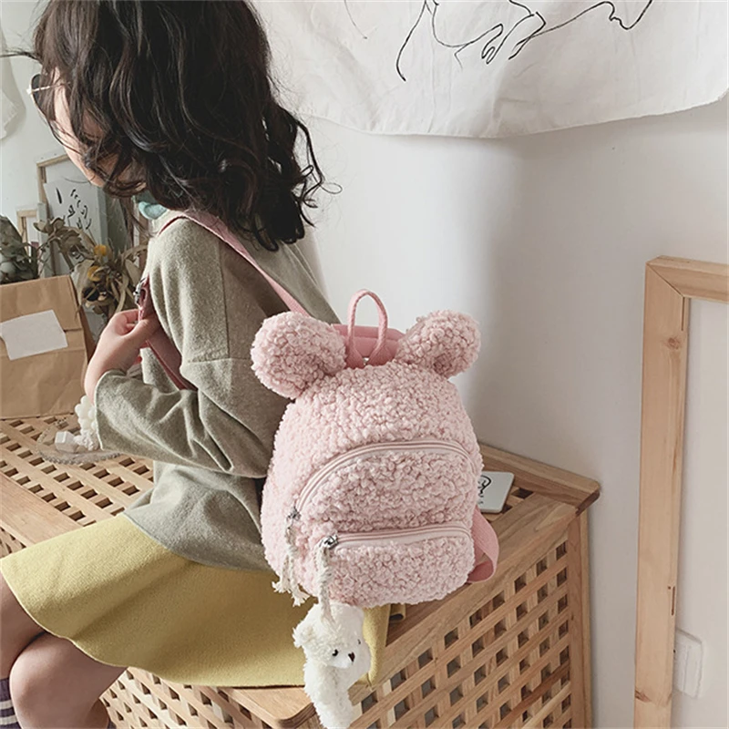 Cute Kids Toddler Plush Backpack Cute Bunny Ear Kindergarten School Bag Winter Warm Fleece Daypack Outdoor Travel Bag For Kids
Cute Kids Toddler Plush Backpack Cute Bunny Ear Kindergarten School Bag Winter Warm Fleece Daypack Outdoor Travel Bag For Kids