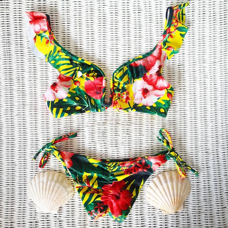2021 Bikini Set Women Swimwear Push Up Swimsuit Top Solid Bottom Print Brazilian Biquini Bathing Suit Swim Wear Beach
2021 Bikini Set Women Swimwear Push Up Swimsuit Top Solid Bottom Print Brazilian Biquini Bathing Suit Swim Wear Beach
