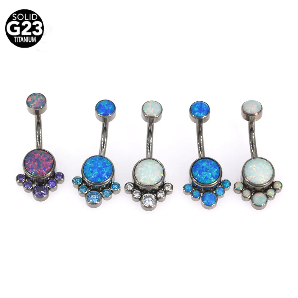 ASTM F136 Titanium Belly Button Rings Opal Internally Threaded Navel Curves Barbell Navel Ring Women Body Piercing Jewelry G23
ASTM F136 Titanium Belly Button Rings Opal Internally Threaded Navel Curves Barbell Navel Ring Women Body Piercing Jewelry G23