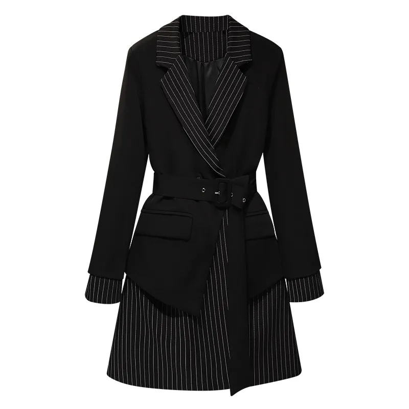 V-neck Collar Long Sleeve High Waist Temperament Patchwork Suit Dress With Belt High Street Style 2021 Spring Z130
V-neck Collar Long Sleeve High Waist Temperament Patchwork Suit Dress With Belt High Street Style 2021 Spring Z130