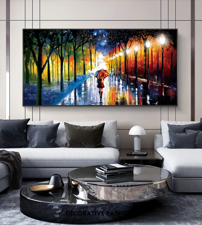 Landscape Streetscape Night Scene whithThe girl's Back Pictures Canvas Painting Modern Wall Art Poster in Livingroom Decor Home
Landscape Streetscape Night Scene whithThe girl's Back Pictures Canvas Painting Modern Wall Art Poster in Livingroom Decor Home