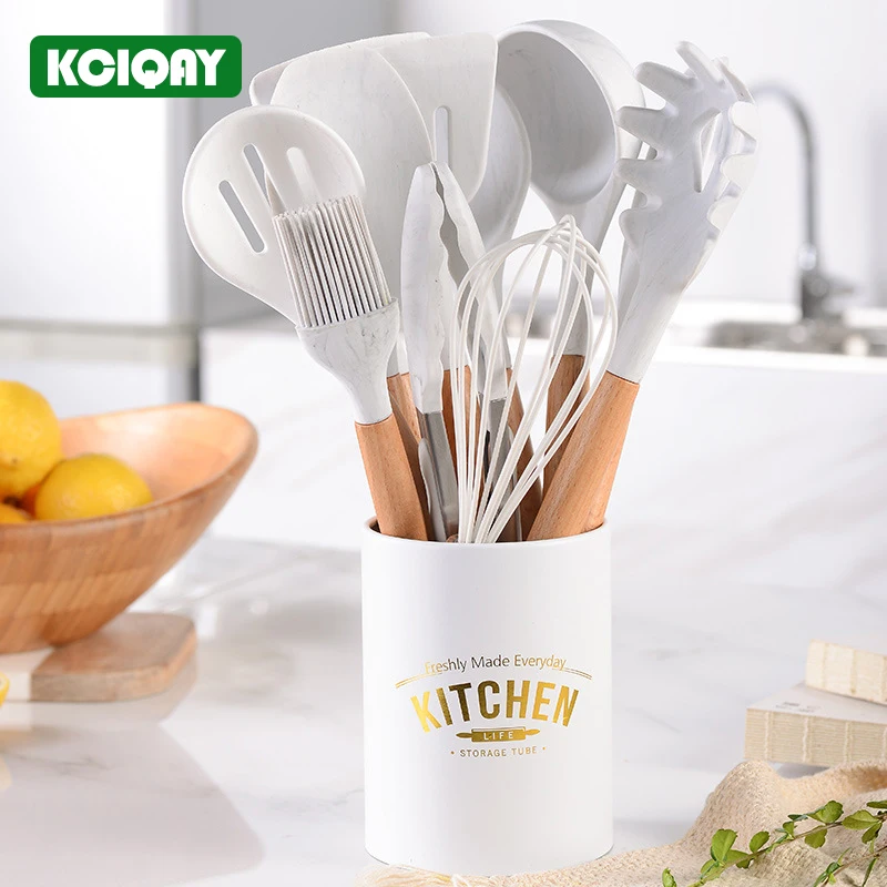 11Pcs Premium Silicone Kitchen Cooking Tools Set High Temperature Resistant Non-Stick Wooden Handle Kitchenware With Storage Box
11Pcs Premium Silicone Kitchen Cooking Tools Set High Temperature Resistant Non-Stick Wooden Handle Kitchenware With Storage Box