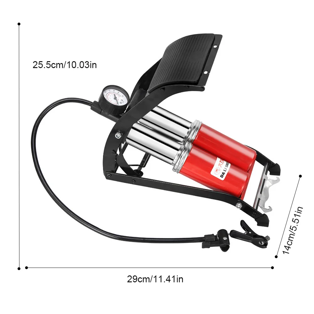 Air Pump Precision Gauge Single Double Cylinder Foot High Pressure Inflator Bicycle Scooter Motorcycle Inflatable Air Pump
Air Pump Precision Gauge Single Double Cylinder Foot High Pressure Inflator Bicycle Scooter Motorcycle Inflatable Air Pump