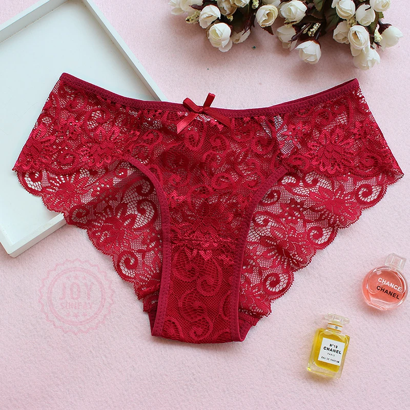 

3Pcs / Set Women Sexy Lace Panties Skin-Friendly Seamless Underwear Intimate Lingerie Fashion Underpants Soft Low-Rise Briefs