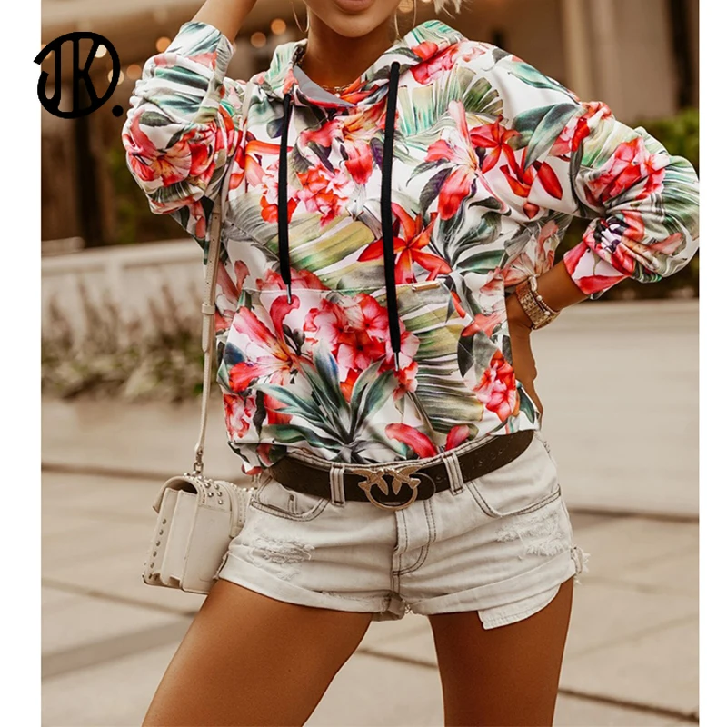 Female Casual Hoodies Sweatshirts Winter Autumn Floral Print Long Sleeves Pullover Caps Plus Size 2XL Pocket Pullovers Warm Tops
Female Casual Hoodies Sweatshirts Winter Autumn Floral Print Long Sleeves Pullover Caps Plus Size 2XL Pocket Pullovers Warm Tops