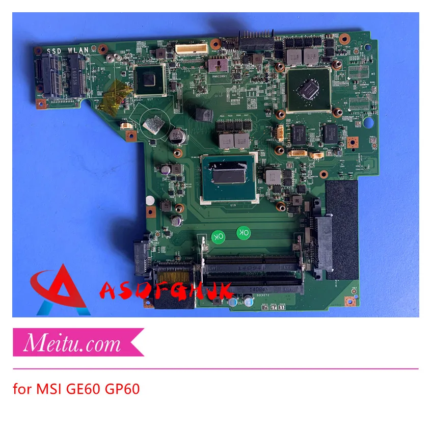 Оригинальная быстрая материнская плата для ноутбука MSI GE60 GP60 с процессором I5/I7
Оригинальная быстрая материнская плата для ноутбука MSI GE60 GP60 с процессором I5/I7