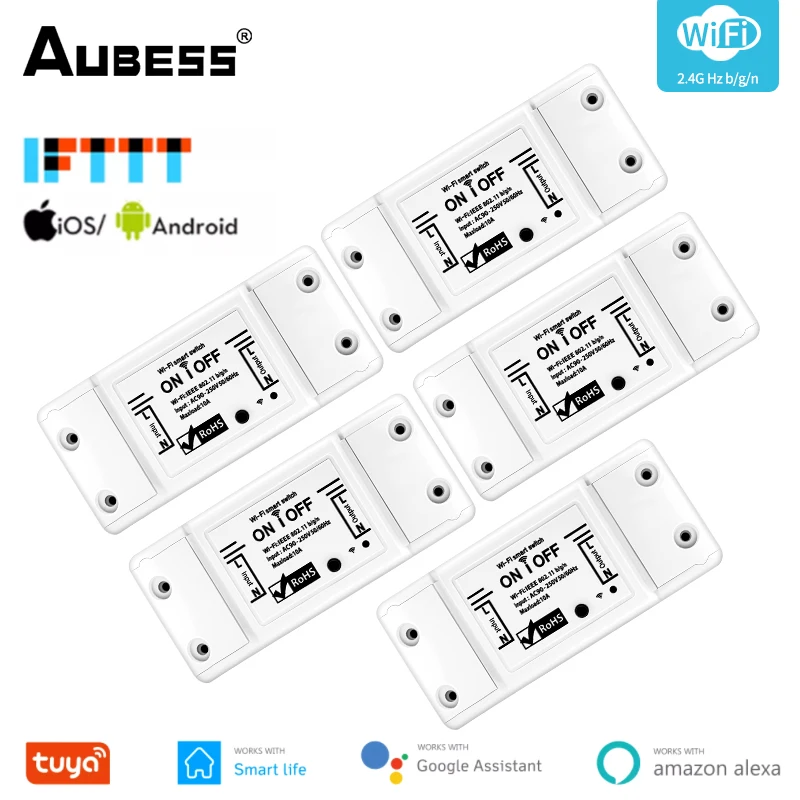 Tuya WiFi Smart Light Switch Module Breaker Timer Smart DIY Switch 10A Wireless Remote Control Work With Alexa Google Home
Tuya WiFi Smart Light Switch Module Breaker Timer Smart DIY Switch 10A Wireless Remote Control Work With Alexa Google Home