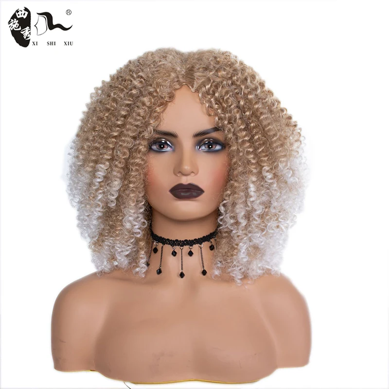 Short Hair Afro Kinky Curly Wigs With Bangs For Black Women African Synthetic Ombre Glueless Cosplay Wigs High Temperature
Short Hair Afro Kinky Curly Wigs With Bangs For Black Women African Synthetic Ombre Glueless Cosplay Wigs High Temperature
