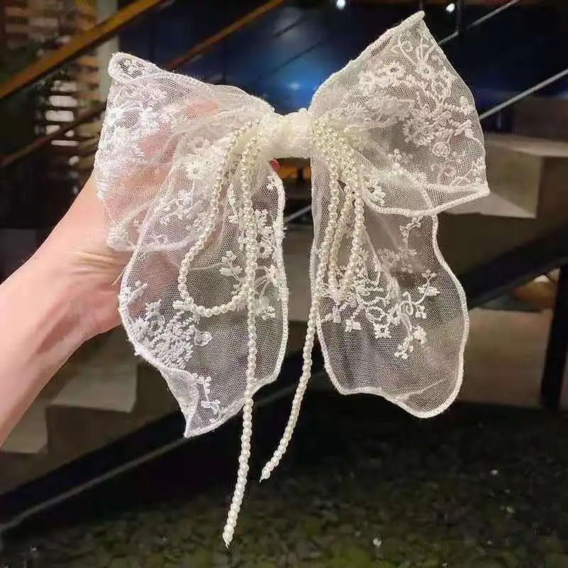 Women Lace Pearl Spring Hair Clip Girl Sweet Side Clip Back Head Hair Decorative Flowers Fashion Bowknot Hairwear Accessories
Women Lace Pearl Spring Hair Clip Girl Sweet Side Clip Back Head Hair Decorative Flowers Fashion Bowknot Hairwear Accessories