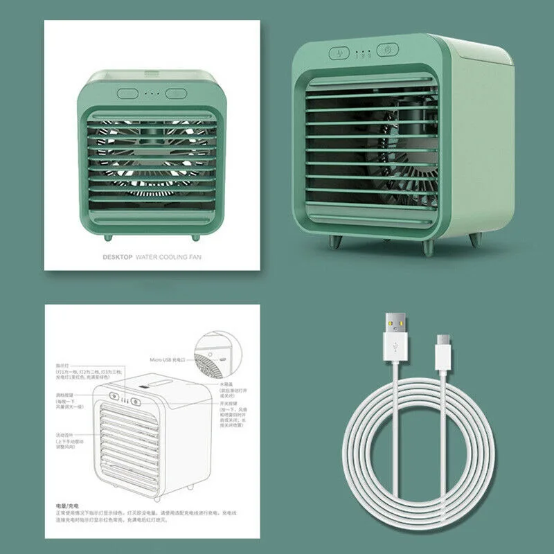 Portable USB Mini Rechargeable Water-cooled Air Conditioner Desktop Cooler Fan 3-gear Speed Adjustable for Outdoor Home
Portable USB Mini Rechargeable Water-cooled Air Conditioner Desktop Cooler Fan 3-gear Speed Adjustable for Outdoor Home